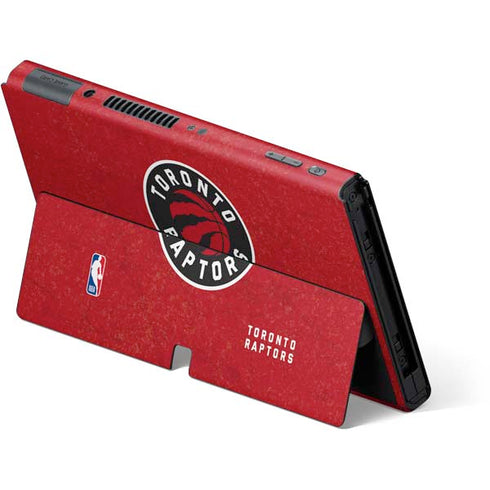 NBA Toronto Raptors Distressed Nintendo Switch OLED (2021) Skin